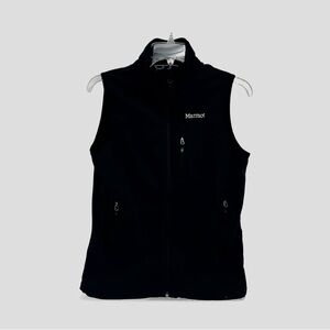 Marmot Softshell Vest Arctic Women's Black Size Small Full Zip Pockets Outdoors